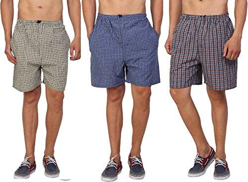 AWALA FASHION Comfort Men's Cotton Shorts Boxers, Combo Pack of 3 Pcs