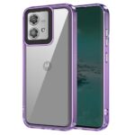 Amazon Basics Back Case Cover for Motorola Edge 40 Neo (TPU + PC_Translucent Purple)