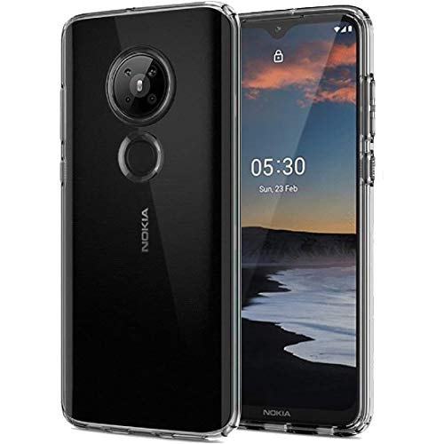 Amazon Brand - Solimo Soft & Shockproof Back Cover for Nokia 5.3 (Silicone | Transparent)