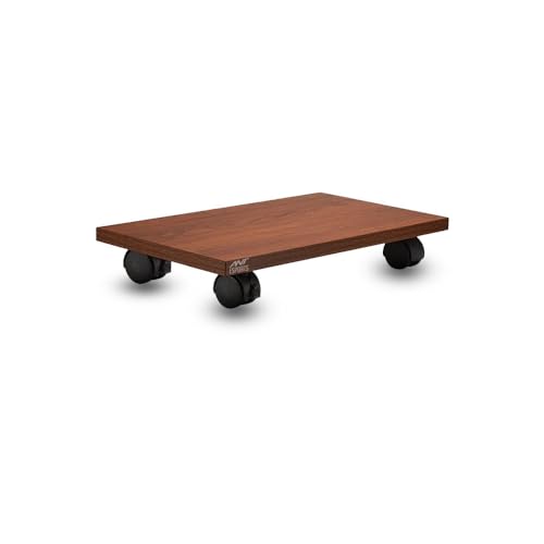 Ant Esports CS110 Computer Tower Stand for Home and Office 15.7 inch CPU Lockable Tower Stand with 4 Caster Wheels Fits Most PC(Choco Walnut)