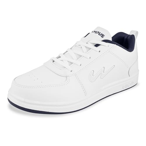 Campus OG-D4 White Sneakers for Men | Trendy Casual Sneaker Shoes from Water-Resistant Upper | Super-Soft Insole | Secure and Supportive Lace-Up Closure