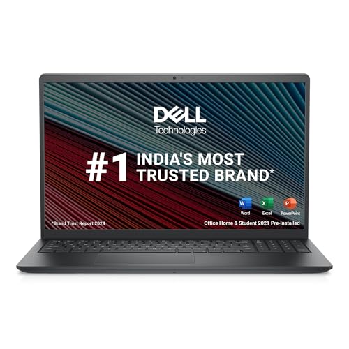 Dell 15 Thin & Light Laptop, 12th Gen Intel Core i5-1235U Processor, 8GB, 512GB SSD, 15.6" (39.62cm) FHD Display, Win 11 + MSO'21, 15 Month McAfee Antivirus, Black, Spill-Resistant Keyboard,1.66kg