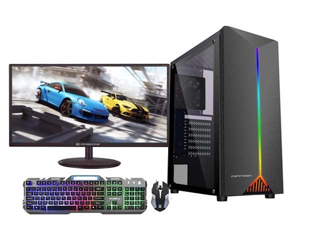 EXZON Gaming Pc Full setup Desktop complete computer system Core I7 3770 |16GB Ram |512GB SSD 500GB 7200 RPM HDD | |Windows 10| GT 4GB 730 DDR5 Graphics Card 800W PSU with 20 inches led Monitor RGB Keyboard RGB Mouse Wi-fi Ready to play