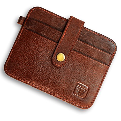 FASHION FREAK Card Holder for Men - Slim Leather Credit/ATM Card Wallet for Men