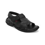 FASHION VICTIM Men's 8005 Black Leather Uppper Stich Fashion Sandals