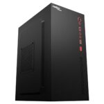 FRONTECH Prima Silver Series Cabinet/Computer Case with HD Audio | ATX/Mini ATX Compatible | 2 Front USB - 2.0 | Ideal for Home/Office/Gaming (FT-4276, Black)