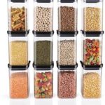 Homemet Airtight Plastic Unbreakable Square Containers, Kitchen Storage Container, Grocery Container & Container Set - 1100ML (Pack Of 6)