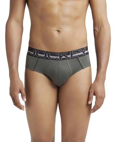 Jockey US14 Men's Super Combed Cotton Solid Brief with Ultrasoft Waistband (Garter Colors May Vary)