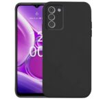 Knotyy Ultra Soft Rubberised Back Cover for Nokia G42 5G | Inner Velvet Fabric Lining | Matte Silicone Flexible |Raised Bumps for Camera & Screen Protection Back Case Cover - Black