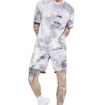 Leriya Fashion Unisex Night Dress || Tie-Dye Night Wear Set || Beach Wear Summer Wear Short Pajama Set || Sleepwear Loungewear T-Shirt & Shorts Combo || Pajama Set for Men & Women