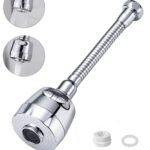 MIZLU Kitchen Sink Tap Extender - 360° Rotatable, 2 Modes, Faucet Nozzle with Flexible Extension Hose, Universal Connector, Water Saving - Pack of 1