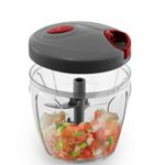 Pigeon by Stovekraft Handy and Compact Chopper with 5 Blades for Effortlessly Chopping Vegetables and Fruits for Your Kitchen (XL, 900 ml, Grey)