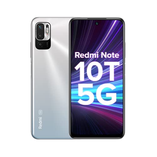 Redmi Note 10T 5G (Chromium White 4GB RAM, 64GB Storage) | Dual 5G | 90Hz Adaptive Refresh Rate | MediaTek Dimensity 700 7nm Processor | 22.5W Charger Included