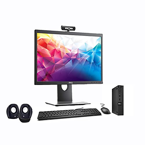 (Refurbished) Dell Optiplex 19 Inch Desktop Set (Intel i5 4th Gen/ 8 GB/256 GB SSD /19 inches HD Monitor,Keyboard,Mouse, Tiny CPU, FHD Webcam,Mic,Speakers,Wifi/Windows 10 Pro/MS Office)