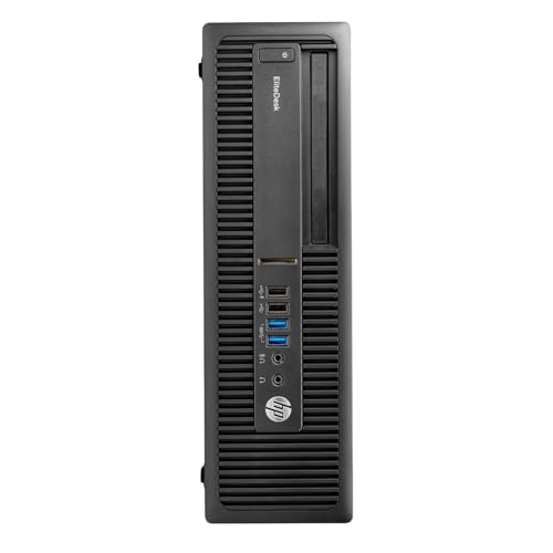 (Refurbished) HP EliteDesk Desktop Computer PC (AMD A10 Processor, 8 GB RAM, 500 GB HDD, Windows 10 Pro, MS Office, AMD Radeon Graphics, USB, VGA), Black