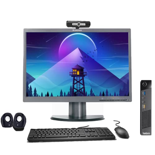 (Refurbished) Lenovo ThinkCenter 22 Inch All-in-One Desktop Computer Set (Core Intel i5 4th gen/8 GB/500 GB HDD/22" HD Monitor+Keyboard+Mouse+ HD Webcam+Mic+Speakers+Wifi/Windows 10 Pro/MS Office)