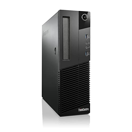 (Refurbished) Lenovo ThinkCentre Desktop Computer PC (Intel Core i3 4th Gen, 8 GB RAM, 500 GB HDD, Windows 10 Pro, MS Office, Intel HD Graphics, USB, Ethernet,WiFi), Black