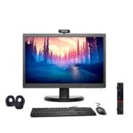 (Refurbished) Lenovo ThinkCentre M700 All-in-One Desktop Computer Set (Intel Core i3 6th Gen, 8 GB DDR4 RAM, 256 GB SSD, 19" HD Monitor, Tiny CPU, KB & Mouse, HD Webcam, WiFi, Windows 11, MS Office)