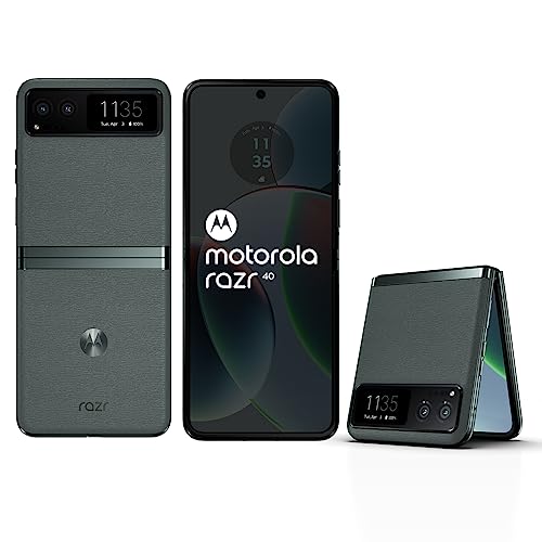 (Refurbished) Motorola razr 40 (Sage Green, 8GB RAM, 256GB Storage) | External AMOLED Display | 6.9" AMOLED 144Hz Display | 64MP Main Camera | Android 13
