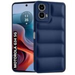 SHINESTAR Puffer Pattern Back Cover Case for Motorola G34 5G | Motorola Moto G34 5G Silicone TPU | Camera Protection - Blue