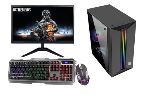 TECNICO i5 Gaming Pc Complete Computer System for Gaming (Core i5-4th Processor|||DDR316GB RAM|||512GB|||GT 730 4GB GPU|||20 inch HD Led Monitor |||Gaming Keyboard Mouse |||Windows 10 |||WiFi