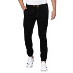 Urbano Fashion Men's Black Jogger Jeans Slim Fit Stretch