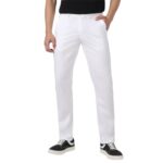 Urbano Fashion Men's Cotton Light Weight Non-Stretch Slim Fit Casual Trousers