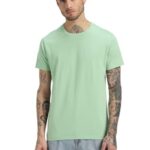 Veirdo® Regular Fit Half Sleeves Round Neck Solid Pure Cotton T-Shirt for Men (Available in White, Black, Swan White, Mustard, Maroon, Green, Lilac, Navy, Red Color)