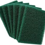 Yanmai Scrub Sponge Cleaning Pads Aqua Green Multipurpose Scrub for Kitchen Cleaning, Tiles (Pack of 6)