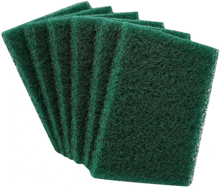 Yanmai Scrub Sponge Cleaning Pads Aqua Green Multipurpose Scrub for Kitchen Cleaning, Tiles (Pack of 6)