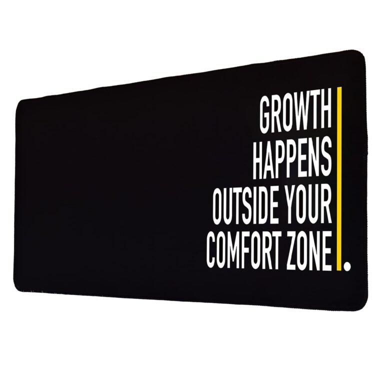 Seagull flight of fashion Large Extended Mouse Pad XXL with Non-Slip Rubber Base, Stitched Edge Mouse Mat for Laptop, Computer & Desk - 60 x 30 x 0.2 cm - Outside Your Comfort Zone Quote