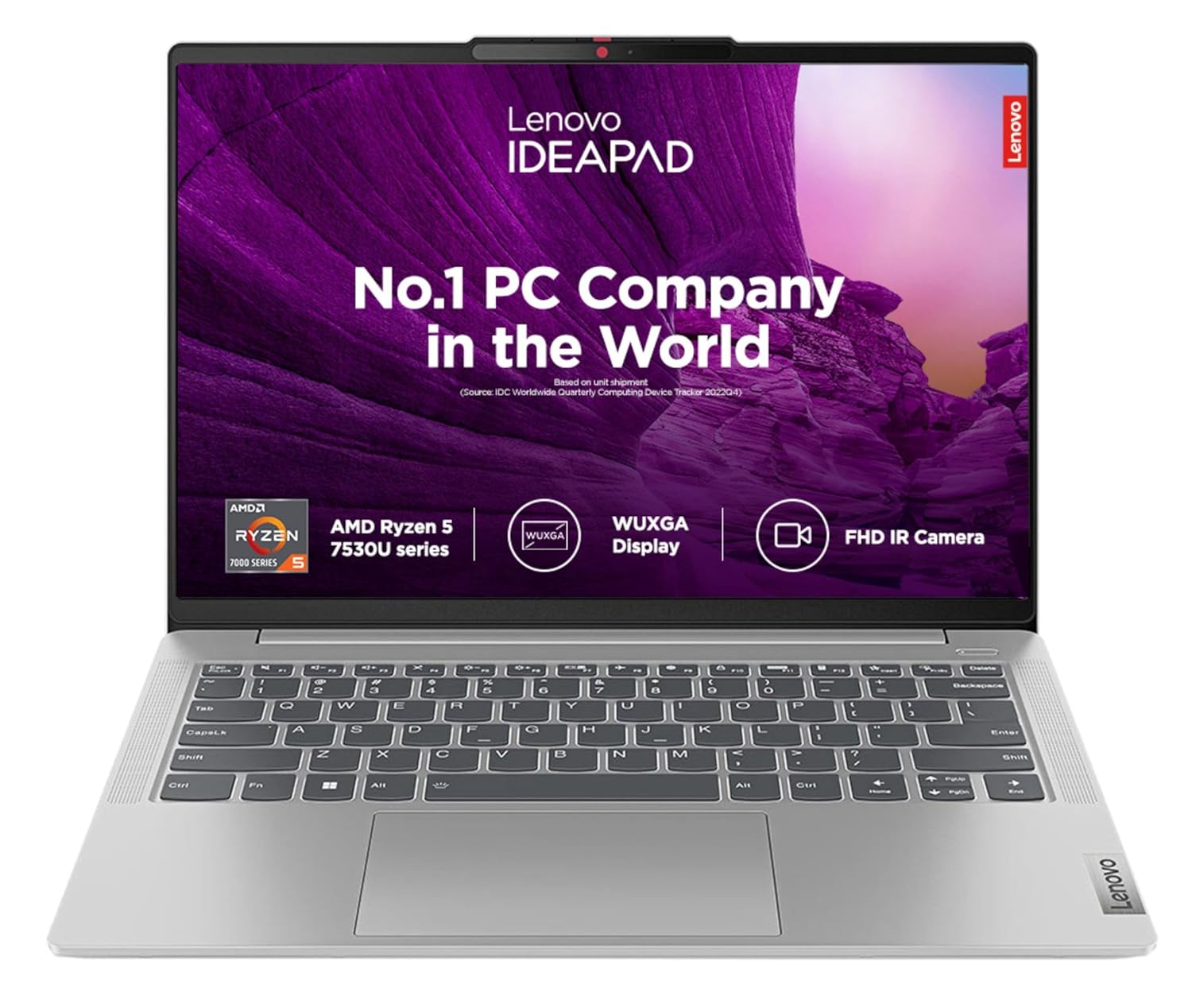 Lenovo IdeaPad Slim 5 AMD Ryzen 5 7530U 14" (35.5cm) WUXGA+ IPS Laptop (16GB/512GB SSD/Win 11/Office 2021/Backlit KB/FHD Camera/Alexa/3 Month Game Pass/Arctic Grey/1.46Kg), 82XE004RIN