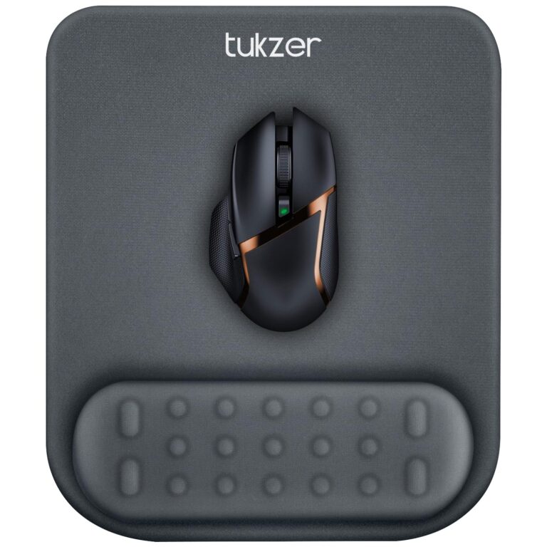 Tukzer Gel Mouse Pad Wrist Rest Memory-Foam Ergonomic Mousepad| Cushion Wrist Support & Pain Relief| Suitable for Gaming, Computer, Laptop, Home & Office Non-Slip Rubber Base (Grey)