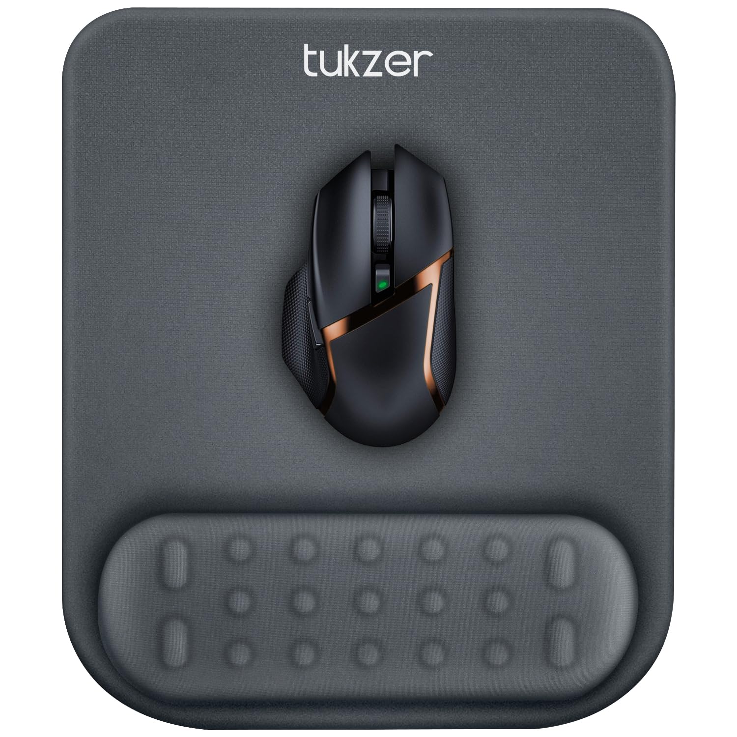 Tukzer Gel Mouse Pad Wrist Rest Memory-Foam Ergonomic Mousepad| Cushion Wrist Support & Pain Relief| Suitable for Gaming, Computer, Laptop, Home & Office Non-Slip Rubber Base (Grey)