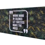 Seagull flight of fashion Large Extended Mouse Pad XXL with Non-Slip Rubber Base, Stitched Edge Mouse Mat for Laptop, Computer & Desk - 60 x 30 x 0.2 cm - Work Hard in Silence Quote