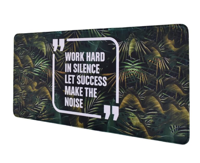 Seagull flight of fashion Large Extended Mouse Pad XXL with Non-Slip Rubber Base, Stitched Edge Mouse Mat for Laptop, Computer & Desk - 60 x 30 x 0.2 cm - Work Hard in Silence Quote