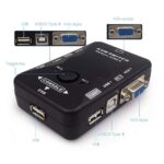 2 Port KVM Switch USB 2.0 KVM Switch Box to Control up to 2 Computers 2 in 1 Out Switch USB Keyboard Mouse Sharing Device for Computer, PC, Laptop, Desktop, Monitor, Printer, Keyboard, Mouse Control Computer Sharing Video Mouse Keyboard Monitor