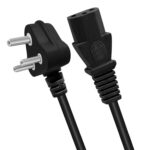 ADDMAX Power Cable Cord 1.5 Meter Replacement Power Cable IEC Computer Mains Power Cable Cord India Plug 3 pin Power Supply Cable for Desktop PC, Monitor, TV, SMPS, Induction, and Printer - Black