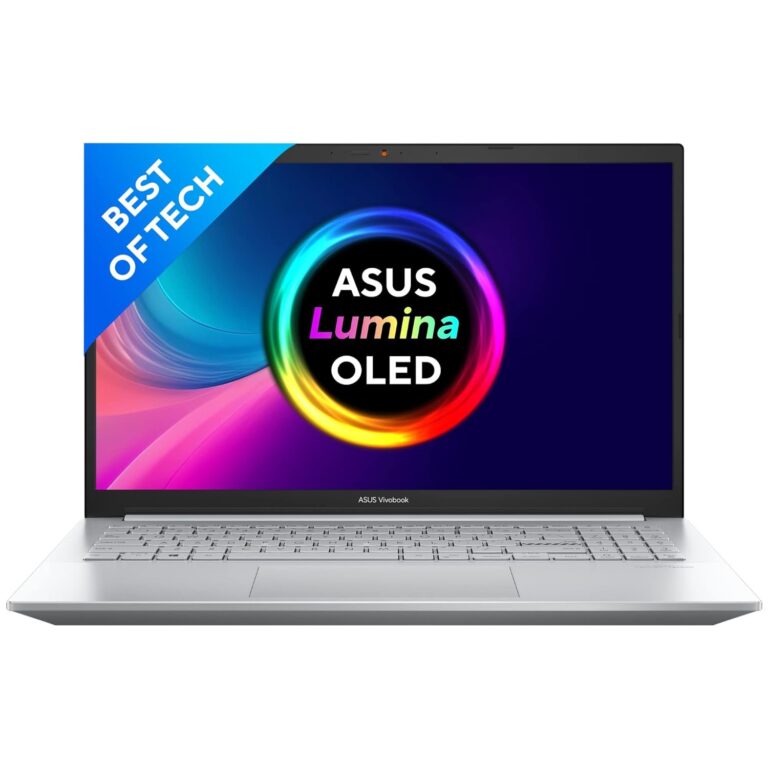 ASUS Vivobook Pro 15 OLED, AMD Ryzen 5 5600H, 15.6" (39.62 cm) FHD OLED, Creator/Gaming Laptop (16GB/512GB SSD/4GB RTX 3050/Win11/Backlit KB/FP Sensor/Silver/1.65 kg), M3500QC-L1502WS