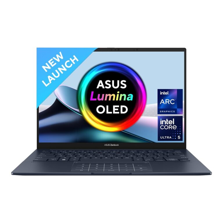 ASUS Zenbook 14 OLED (2024), Intel EVO Core Ultra 5 125H, Built-in AI, 14"(35.56cm) FHD OLED, Thin and Light Laptop (16GB/1TB SSD/Windows 11/Intel Arc/Office 2021/75WH /Blue/1.22Kg), UX3405MA-QD552WS