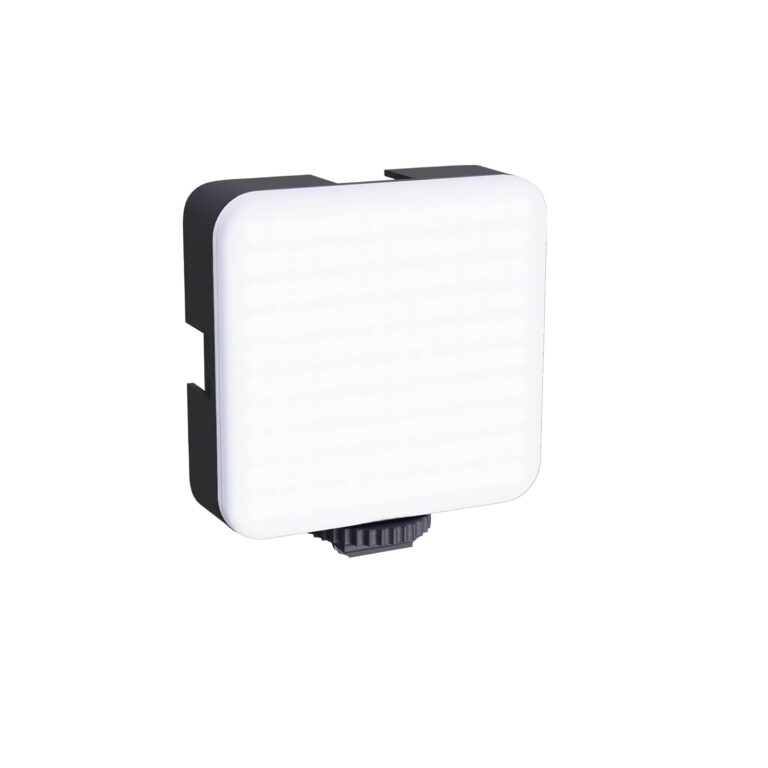 Amazon Basics LED Video Light | 100 LED Beads | Dimmable | 3 Cold Shoe Connectors | Compatible with Cameras, Computers and Selfie Sticks || Battery Operated
