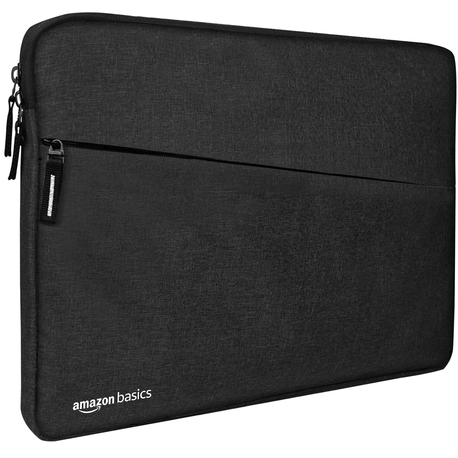 Amazon Basics Laptop Bag Sleeve Case Cover Pouch for Men & Women | 15.6 Inch Laptop/MacBook, Office/College Laptop Bag | Side Handle | Multiple Pockets | Water Repellent | Shock Absorber (Black)
