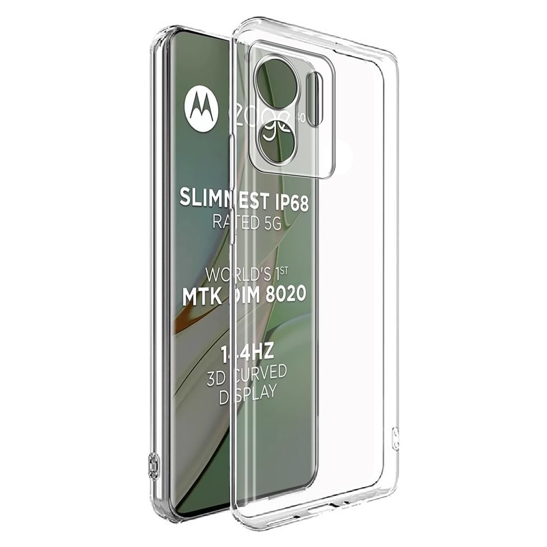 Amazon Brand- Solimo Basic Case for Motorola Moto Edge 40 5G (Silicone_Transparent)