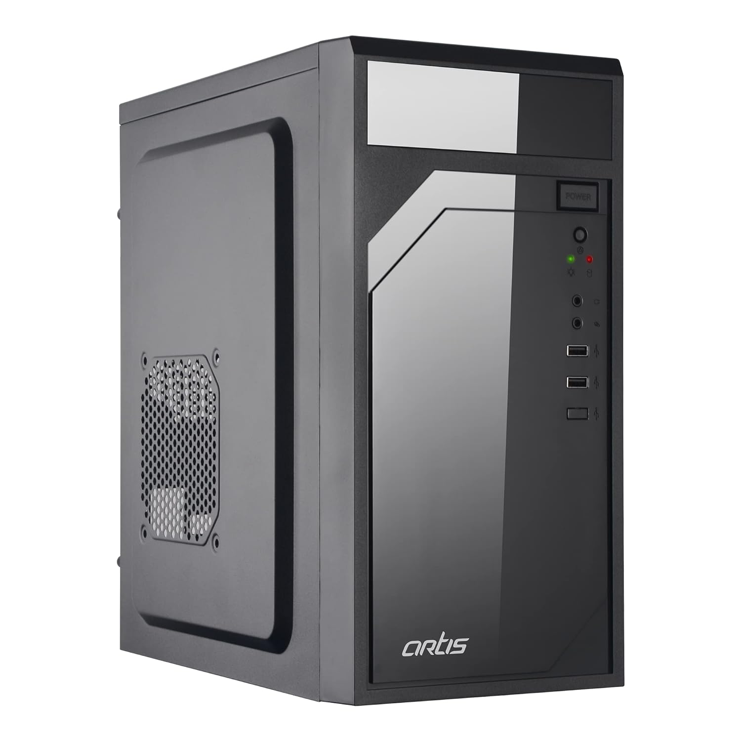Artis 2620 2.0 C Computer Cabinet Support Micro ATX Motherboard, 1 x 80mm Fan with 400W Power Supply