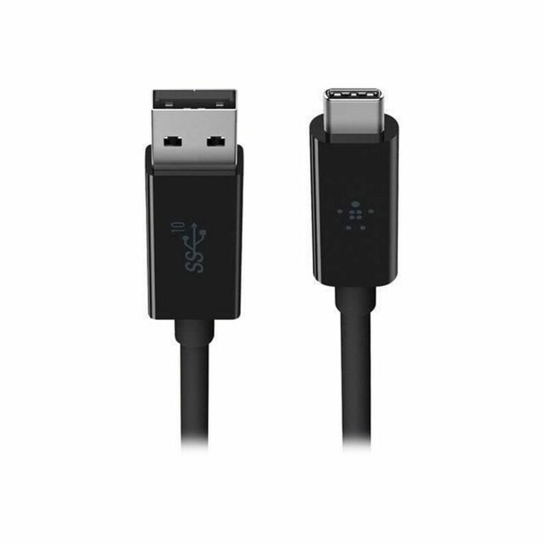 Belkin Type C to USB-A Super Speed 10Gbps Transfer Speed for MacBook, Chromebook Pixel, laptops, Hard Drives, Desktop Computer and More, 3A Power Output, Black