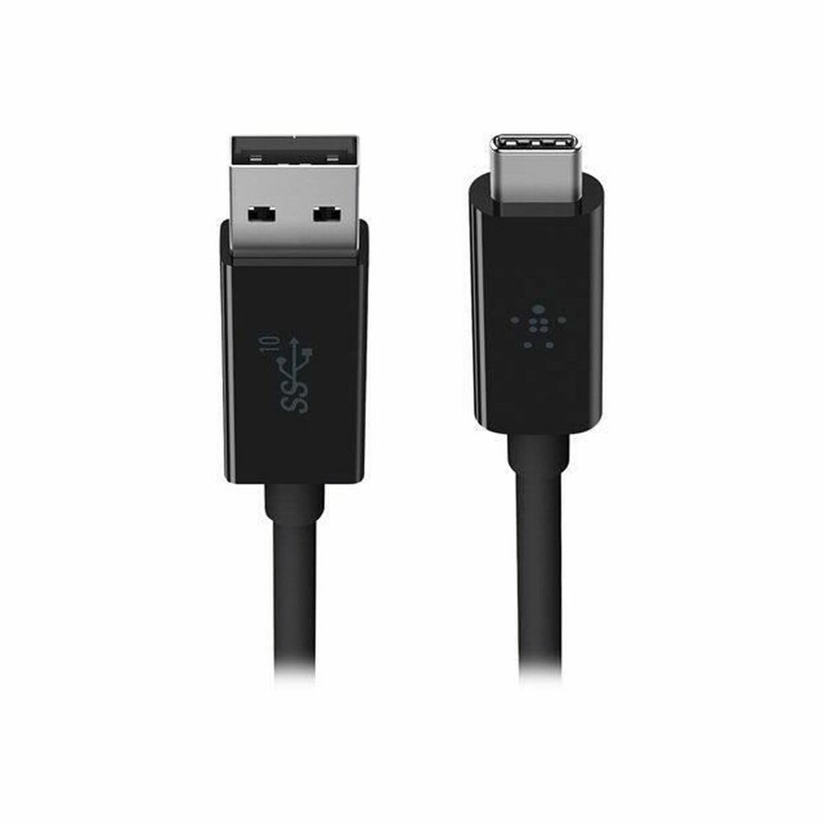 Belkin Type C to USB-A Super Speed 10Gbps Transfer Speed for MacBook, Chromebook Pixel, laptops, Hard Drives, Desktop Computer and More, 3A Power Output, Black