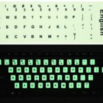Careflection || 1 Piece Universal English Keyboard Stickers Glow in The Dark, Keyboard Letters Stickers for Computer Laptop Notebook Desktop (English-Glow)
