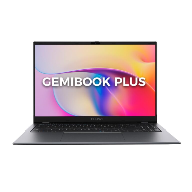 Chuwi GemiBook Plus 15.6" Laptop, 8GB RAM 256GB SSD, Windows 11, Intel N100 (Upto 3.4GHz), WiFi 6, USB-A 3.0, Webcam, Bluetooth 5.2, HDMI Port, 38Wh, 1.7kg (Iron Gray)