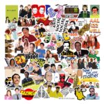 CodersParadise Pack of 57 Mix TV Shows, Movie, Anime Vinyl Stickers for Laptop, iPhone, Water Bottles, Computer - Friend, Big Bang, Office