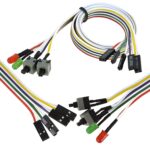 DAHSHA 27inch Computer Case ATX Power On Off Switch Cable With 2 Led Light Red Green Atx Case Front Bezel Wire